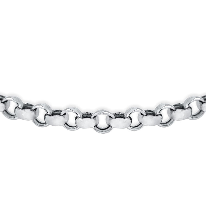 Round Belcher Chain 24 Inch in 9K White Gold 5.7g 7591649 1