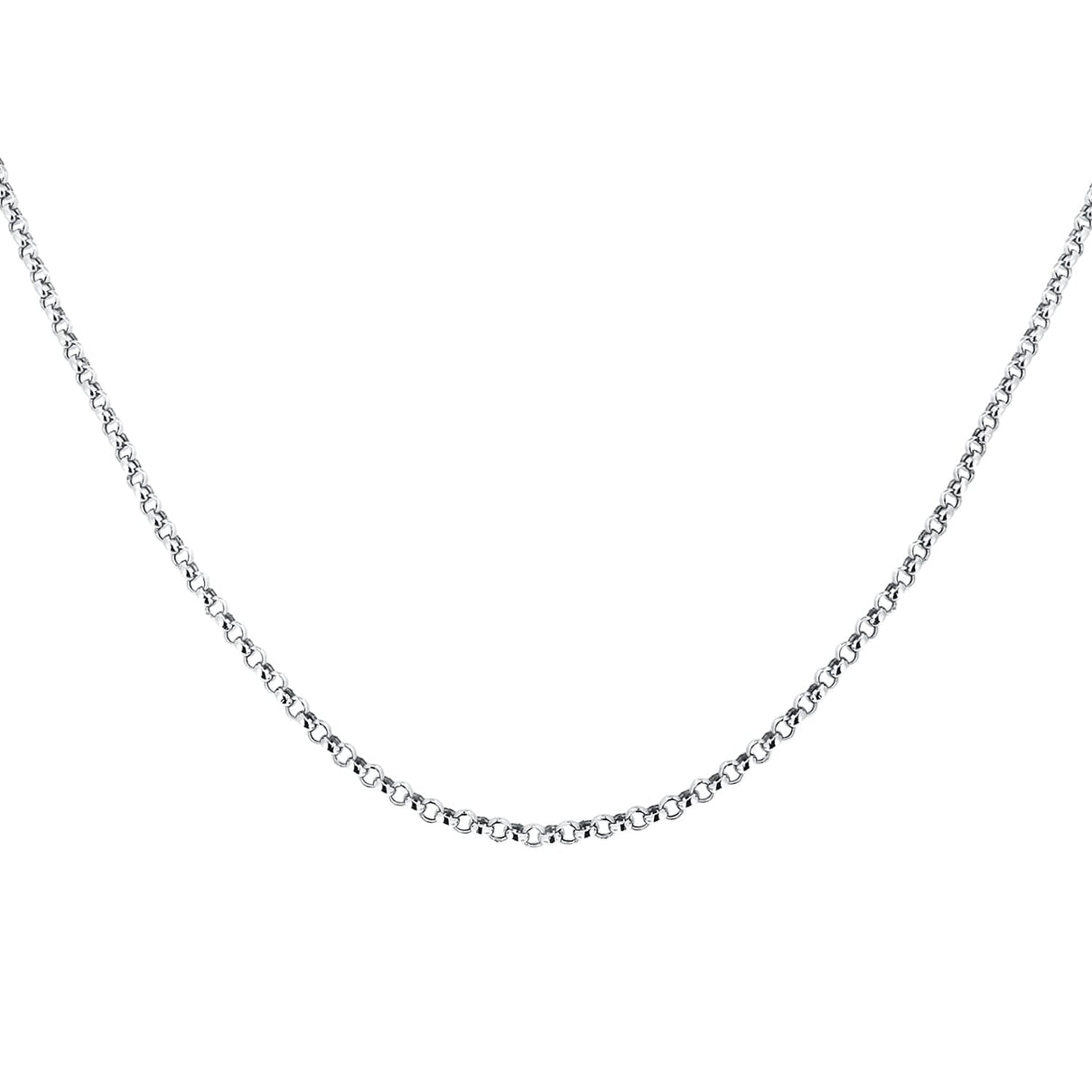 Round Belcher Chain 24 Inch in 9K White Gold 5.7g 7591649 1