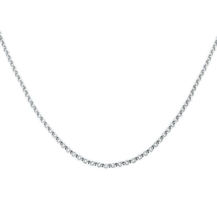 Round Belcher Chain 24 Inch in 9K White Gold 5.7g 7591649 2