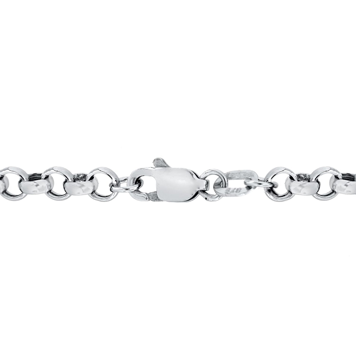 Round Belcher Chain 24 Inch in 9K White Gold 5.7g 7591649 2
