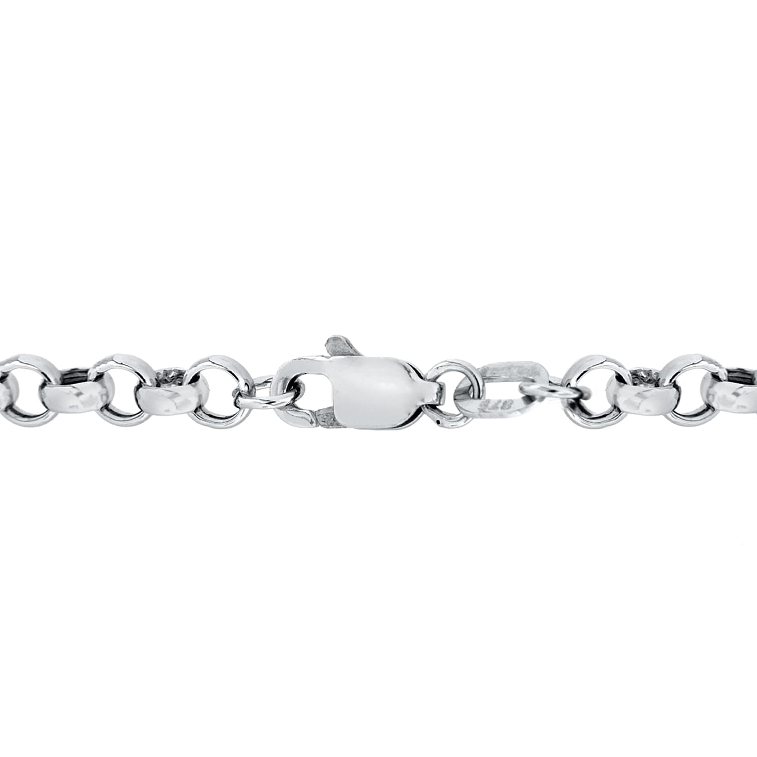 Round Belcher Chain 24 Inch in 9K White Gold 5.7g 7591649 2