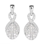 9K White Gold Diamond (G-H) Earrings 0.50 Ct