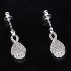 9K White Gold Diamond (G-H) Earrings 0.50 Ct