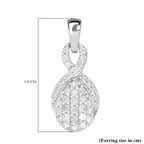 9K White Gold Diamond (G-H) Earrings 0.50 Ct