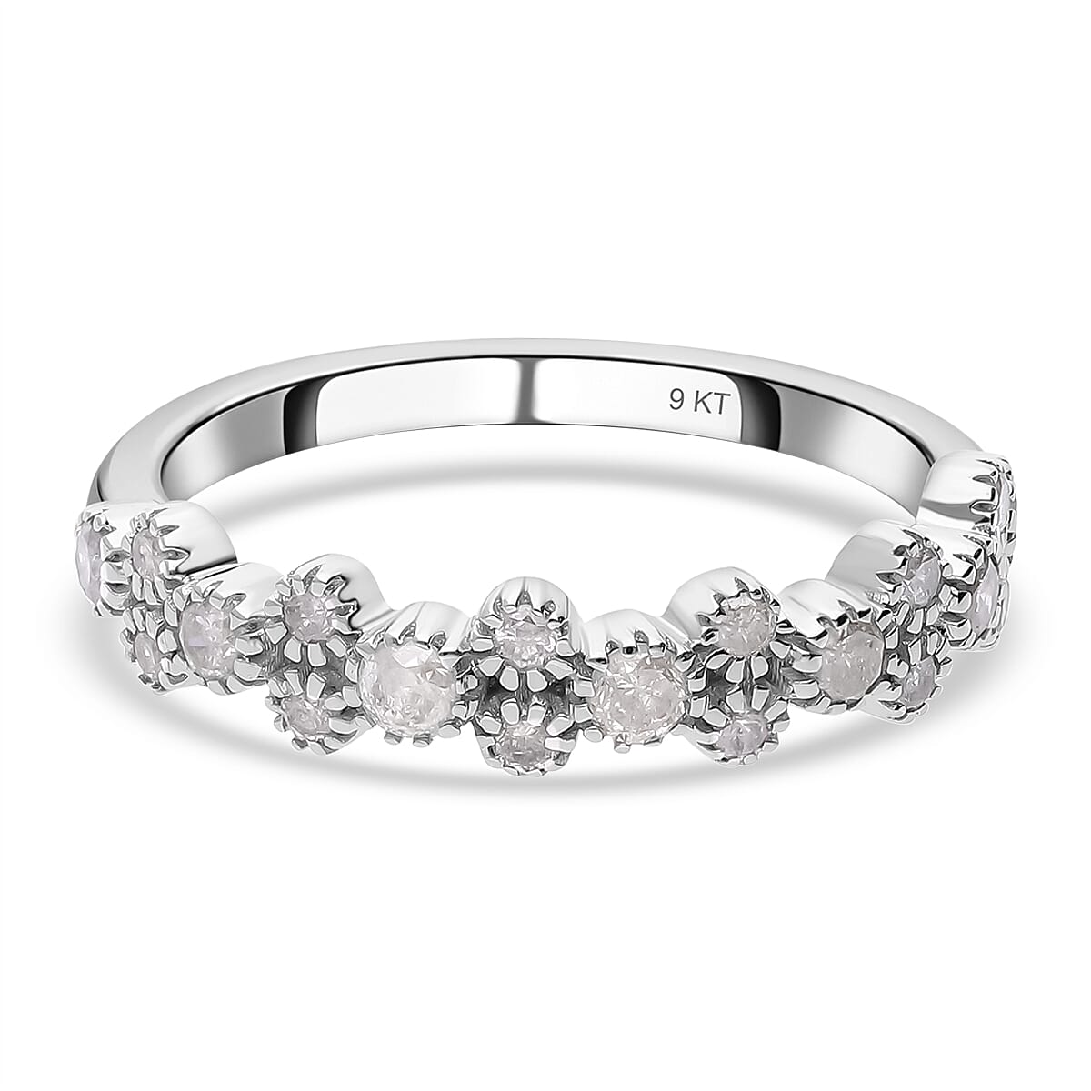 9K White Gold Diamond Ring 0.50 Ct 7637534 0
