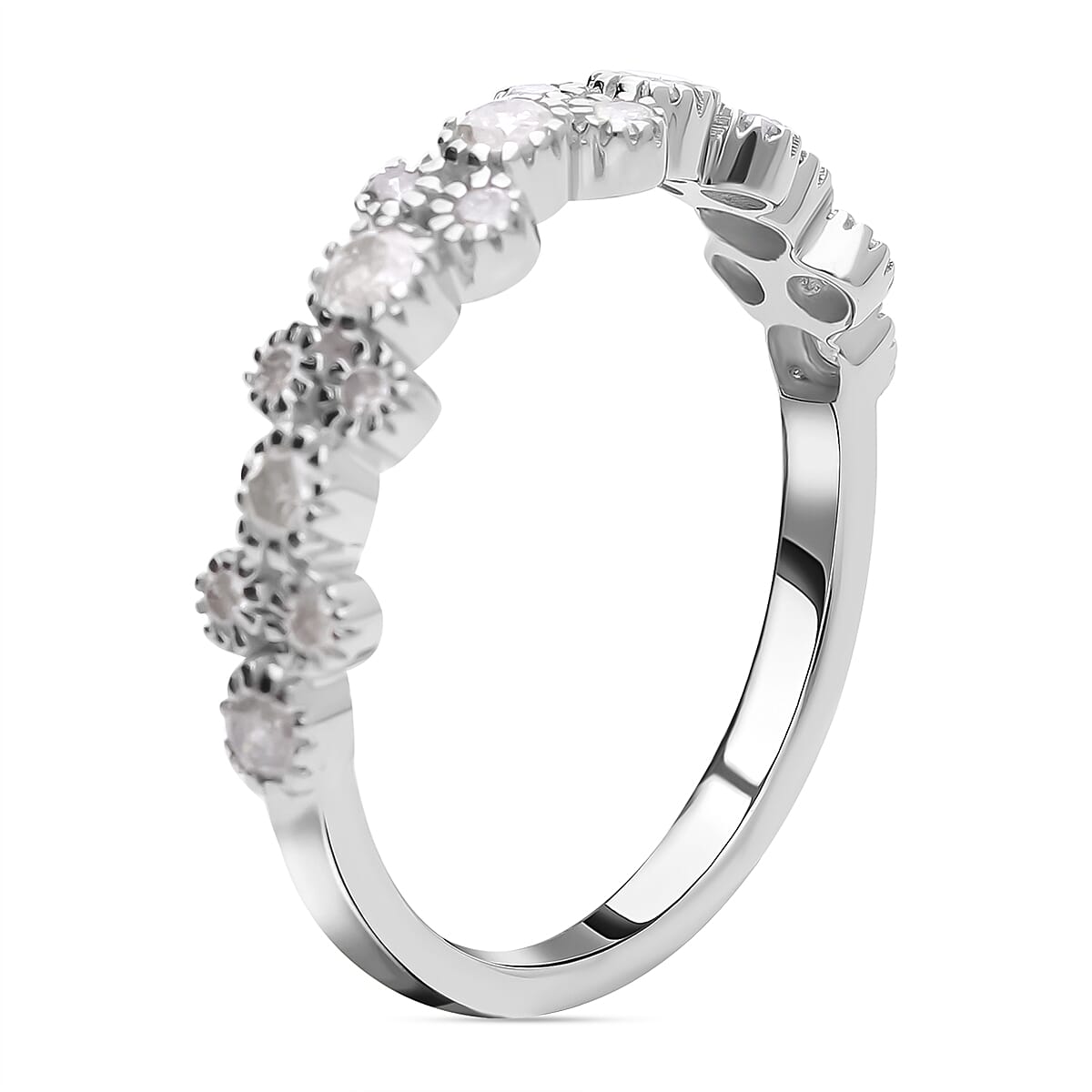 9K White Gold Diamond Ring 0.50 Ct 7637534 2