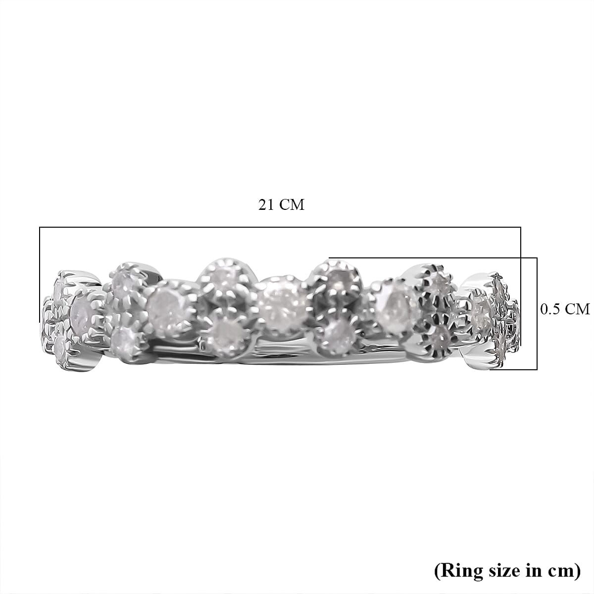 9K White Gold Diamond Ring 0.50 Ct 7637534 4