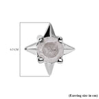 9K White Gold Diamond (G-H) Star Earrings (with Push Back)