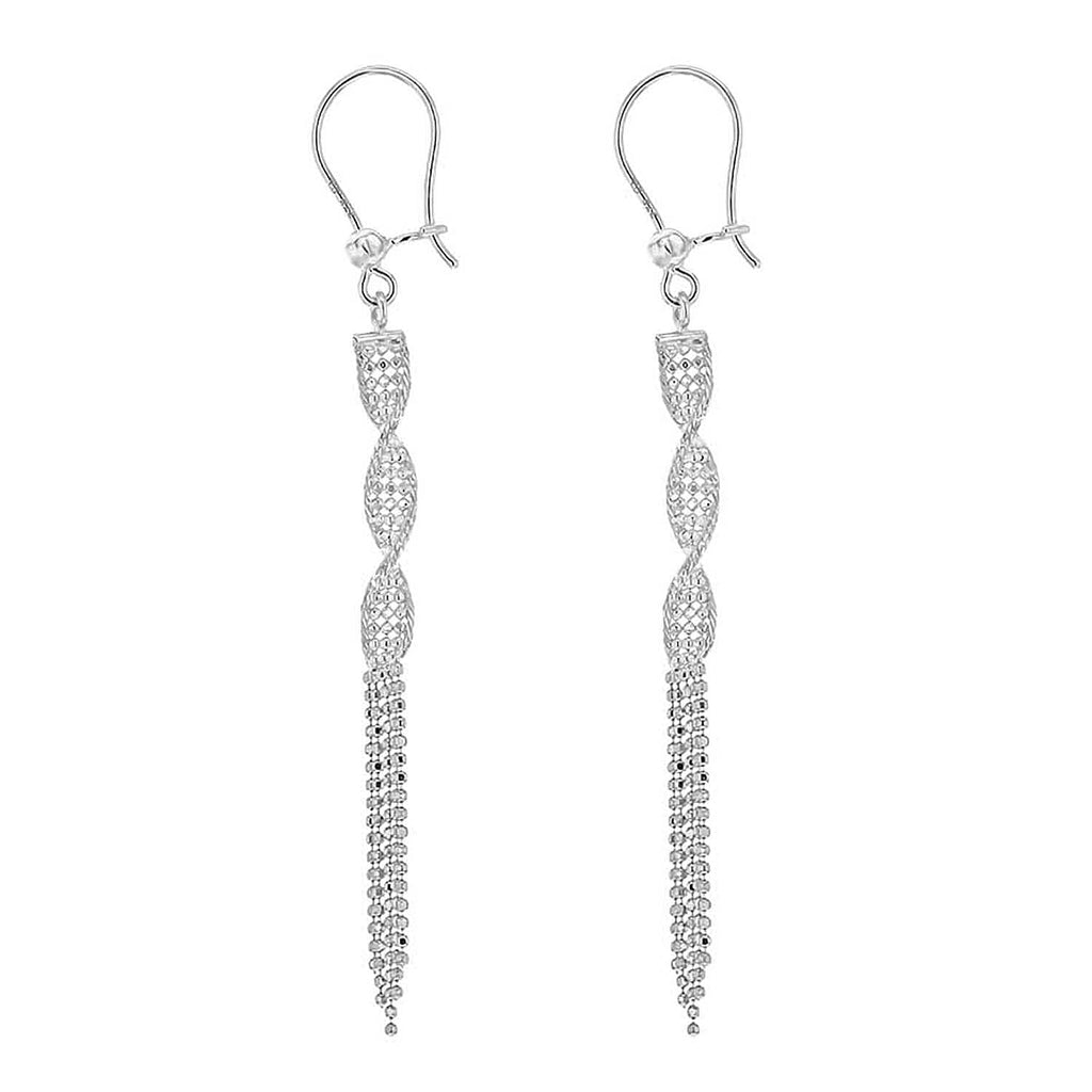 9K White Gold  Earring,  Gold Wt. 2.3 Gms