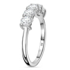 9K White Gold I3 G-H Diamond 5 Stone Ring 1.02 Ct.