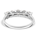 9K White Gold I3 G-H Diamond 5 Stone Ring 1.02 Ct.