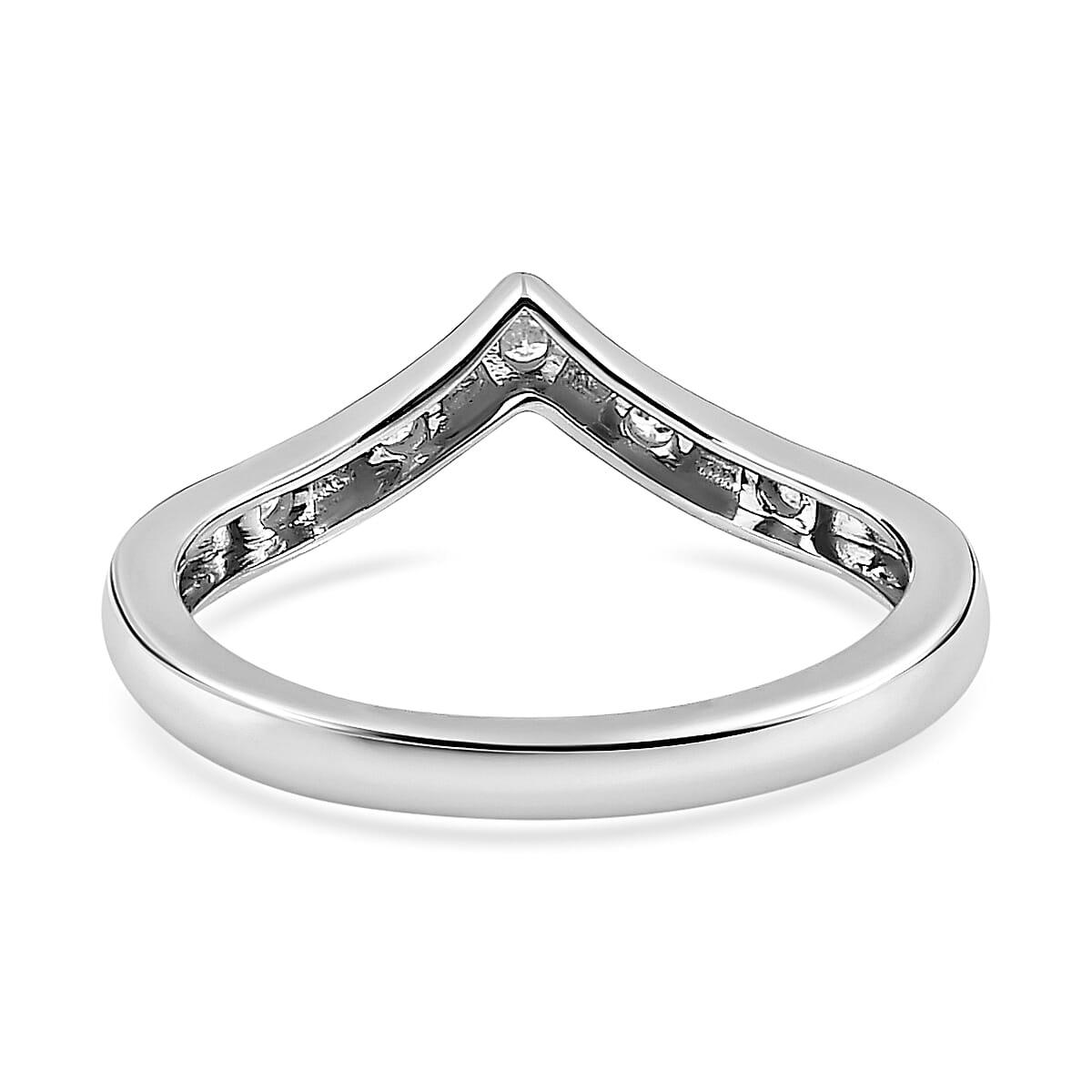 9K White Gold SGL Certified Diamond Wishbone Ring 7649299 4