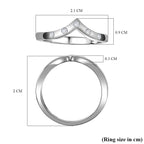 9K White Gold SGL Certified White Diamond Band Ring 0.08 Ct.