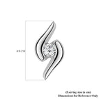 9K White Gold Diamond Swirl Stud Earrings 0.06 Ct