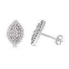 9K White Gold Diamond Earrings 0.51 Ct