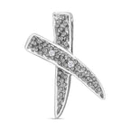 9K White Gold Diamond Kiss Pendant 0.01 Ct