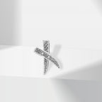 9K White Gold Diamond Kiss Pendant 0.01 Ct