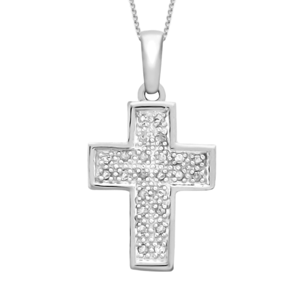 9K White Gold Diamond Cross Pendant 7752383 5