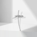 9K White Gold Diamond Cross Pendant 0.20 Ct