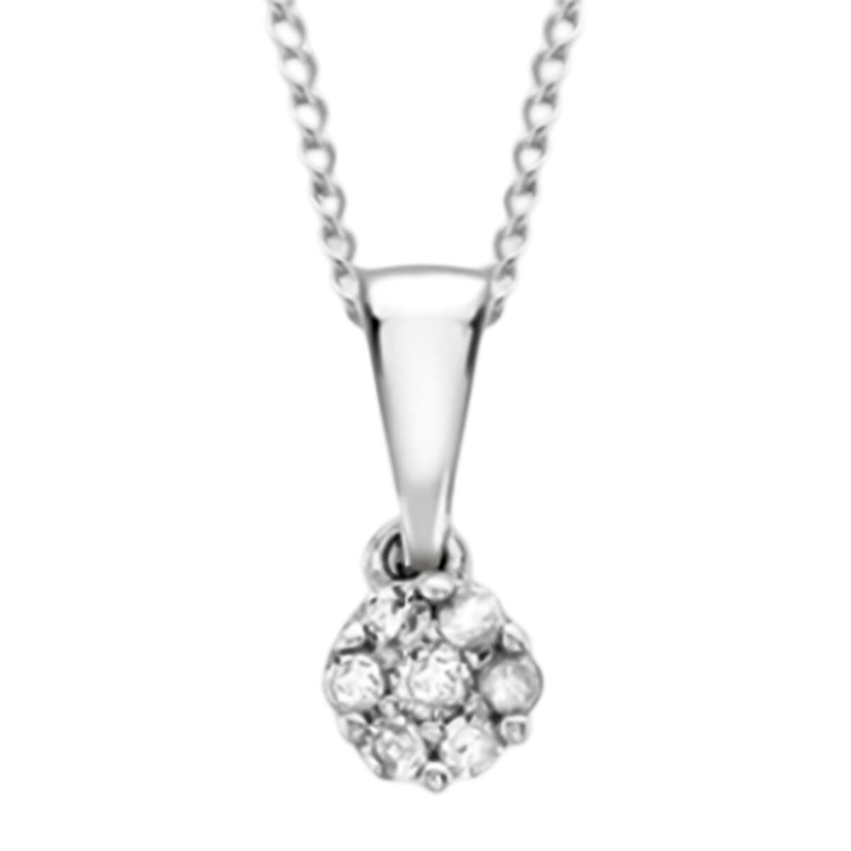 One Time Deal- 9K White Gold Natural Diamond  Pendant 7768286 0