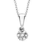 One Time Deal- 9K White Gold Natural Diamond  Pendant