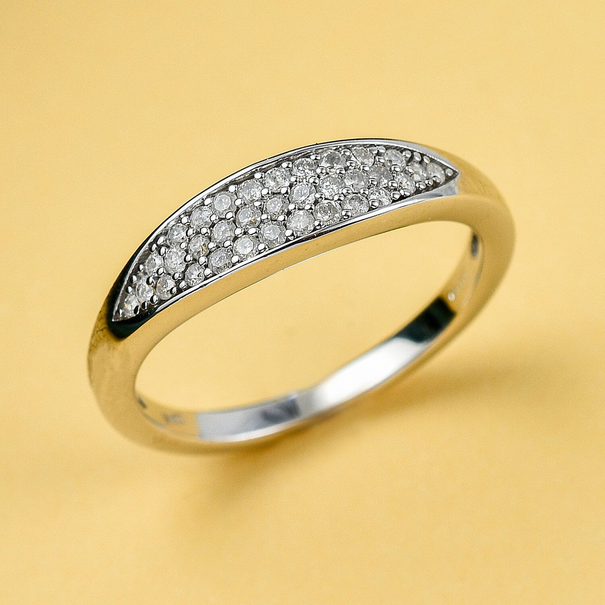 9K Yellow Gold SGL Certified Diamond Band Ring 0.22 Ct 7631585 1