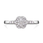 9K White Gold  I3   White Diamond  I3 Ring 0.25 ct,  Gold Wt. 1.9 Gms  0.250  Ct.