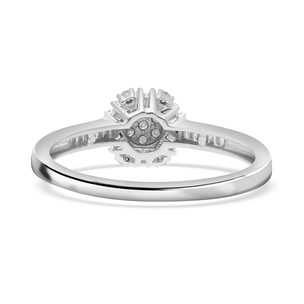 9K White Gold White Diamond I3 Floral Ring 0.25 ct. 7745856 4