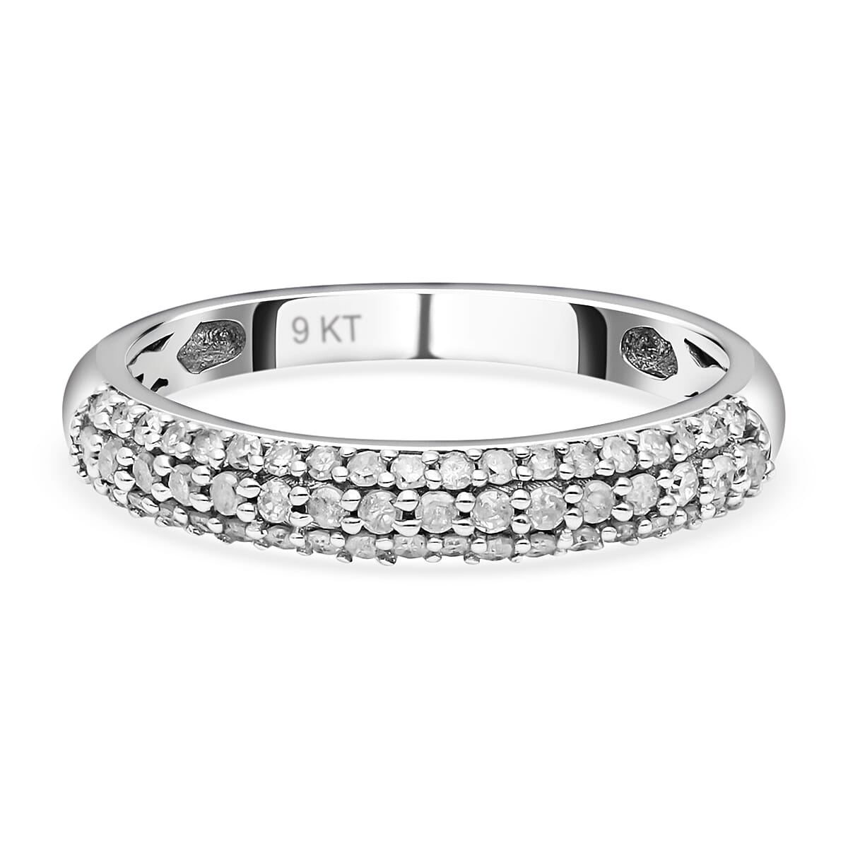 9K White Gold Diamond Ring 0.31 Ct 7620447 0