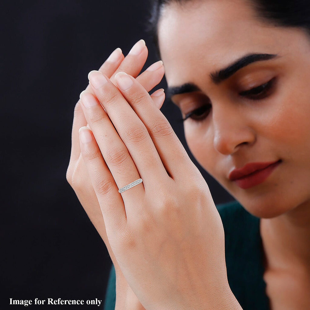 9K White Gold Diamond Ring 0.31 Ct