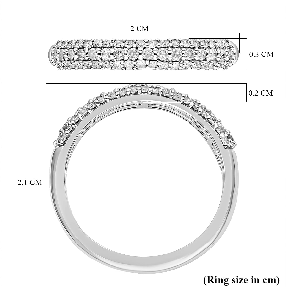 9K White Gold Diamond Ring 0.31 Ct 7620447 5