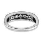 9K White Gold Moissanite 5 Stone Band Ring