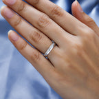 9K White Gold Moissanite Band Ring