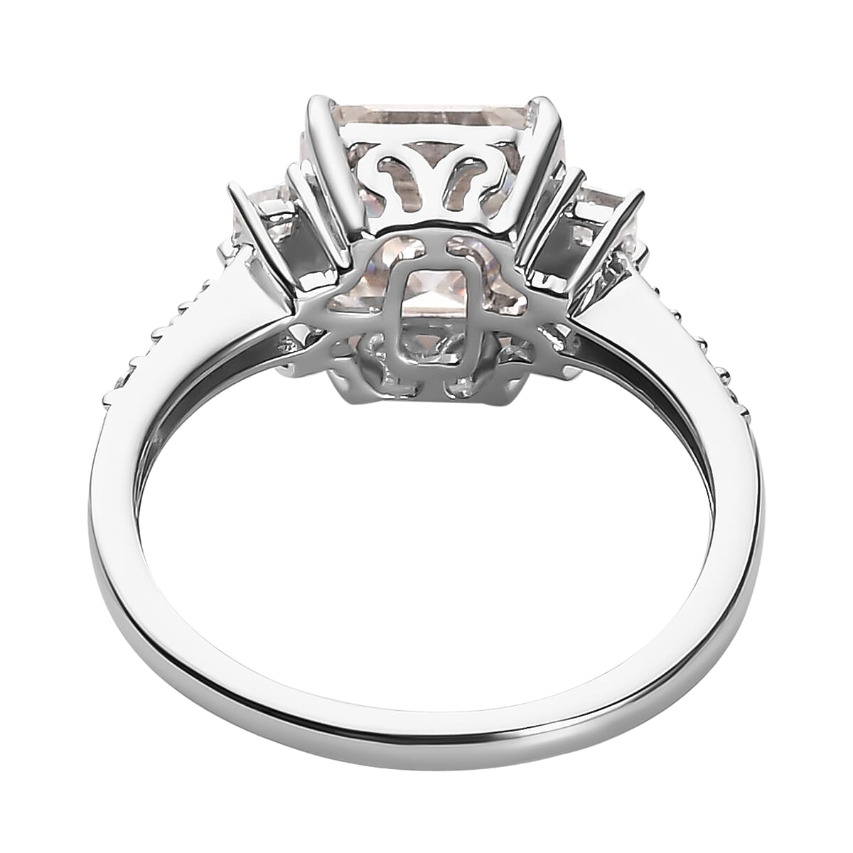 9K White Gold Moissanite Classic Ring 2.92 Ct. 7139648 5