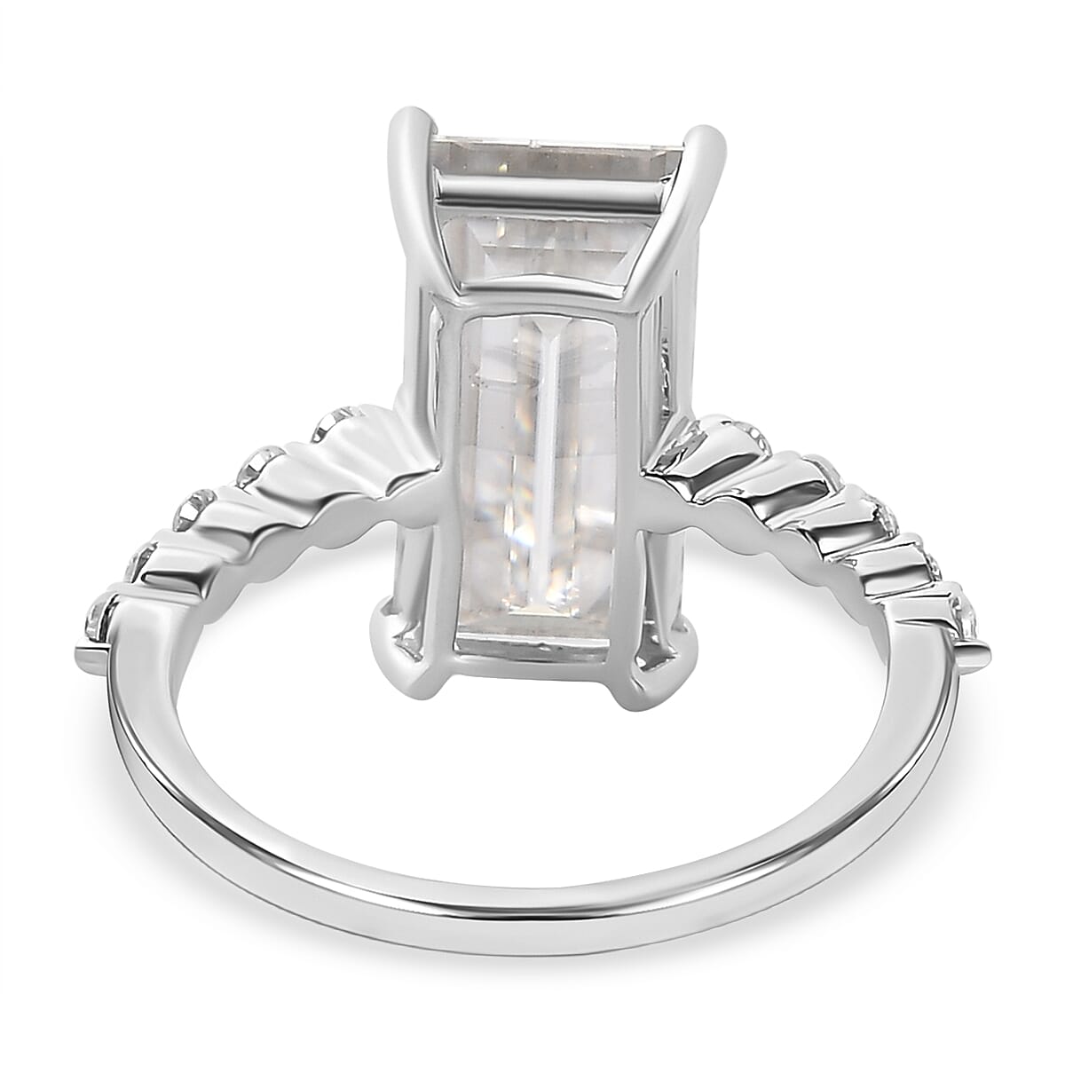 9K White Gold Moissanite Classic Solitaire Ring 4.56 Ct 7197040 4