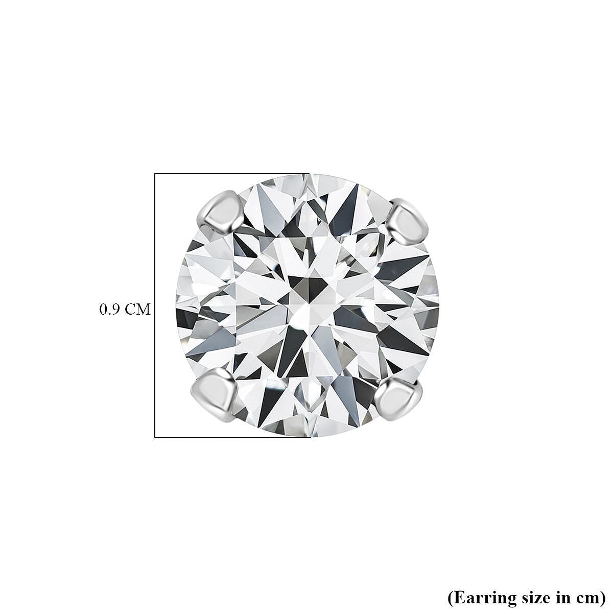 9K White Gold 1 Carat AA Moissanite Solitaire Stud Earrings With Post Push Back 7267143 5