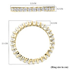 9K White Gold Moissanite Full Eternity Ring