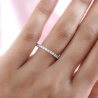 9K White Gold Moissanite Full Eternity Ring