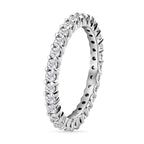 9K White Gold Moissanite Full Eternity Ring