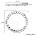 9K White Gold Moissanite Full Eternity Ring