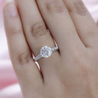 9K White Gold Moissanite Ring 1.59 Ct.