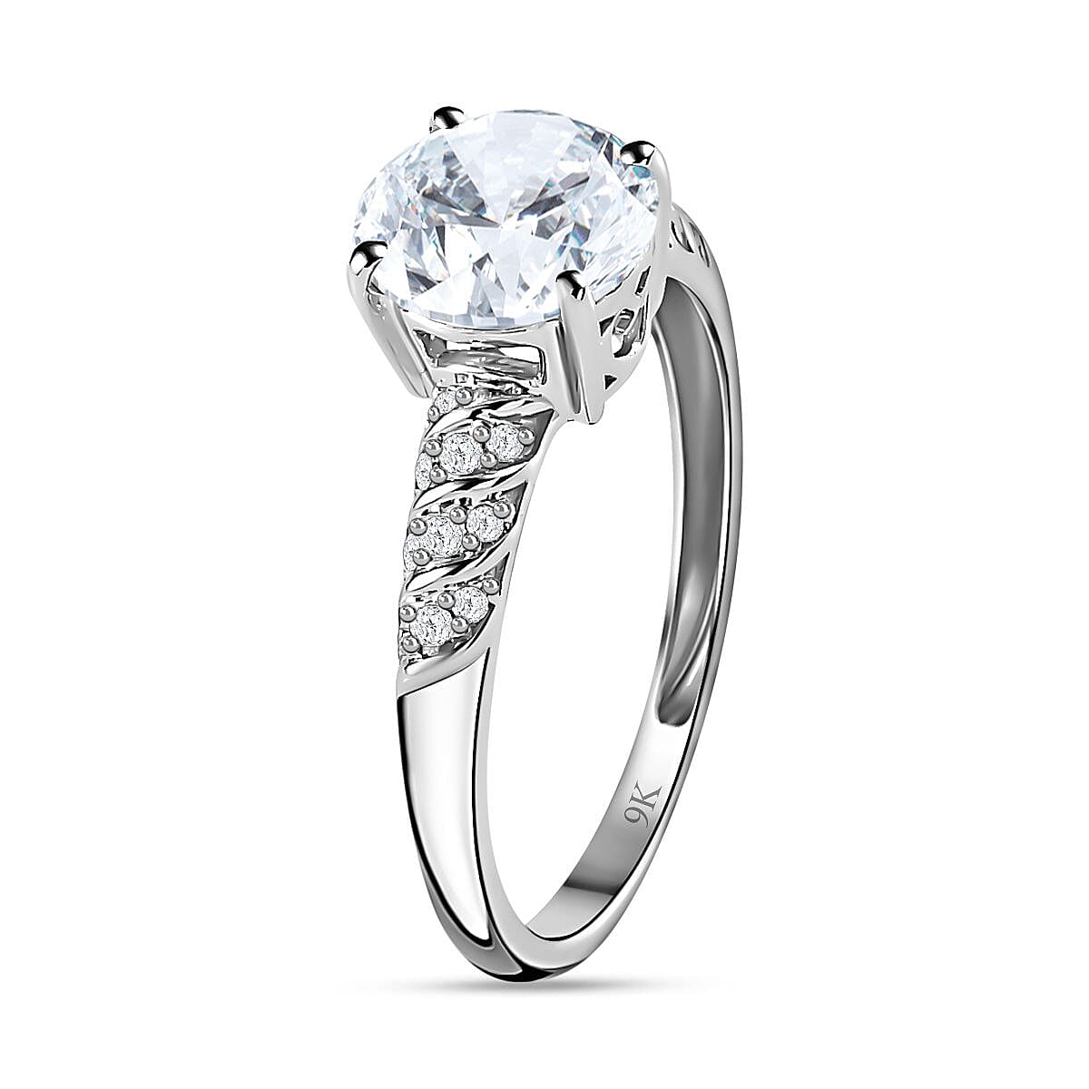 9K White Gold Moissanite Ring 1.59 Ct. 7628938 4