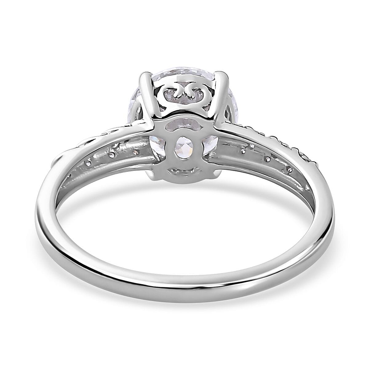 9K White Gold Moissanite Ring 1.59 Ct. 7628938 5