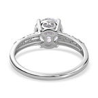 9K White Gold Moissanite Ring 1.59 Ct.