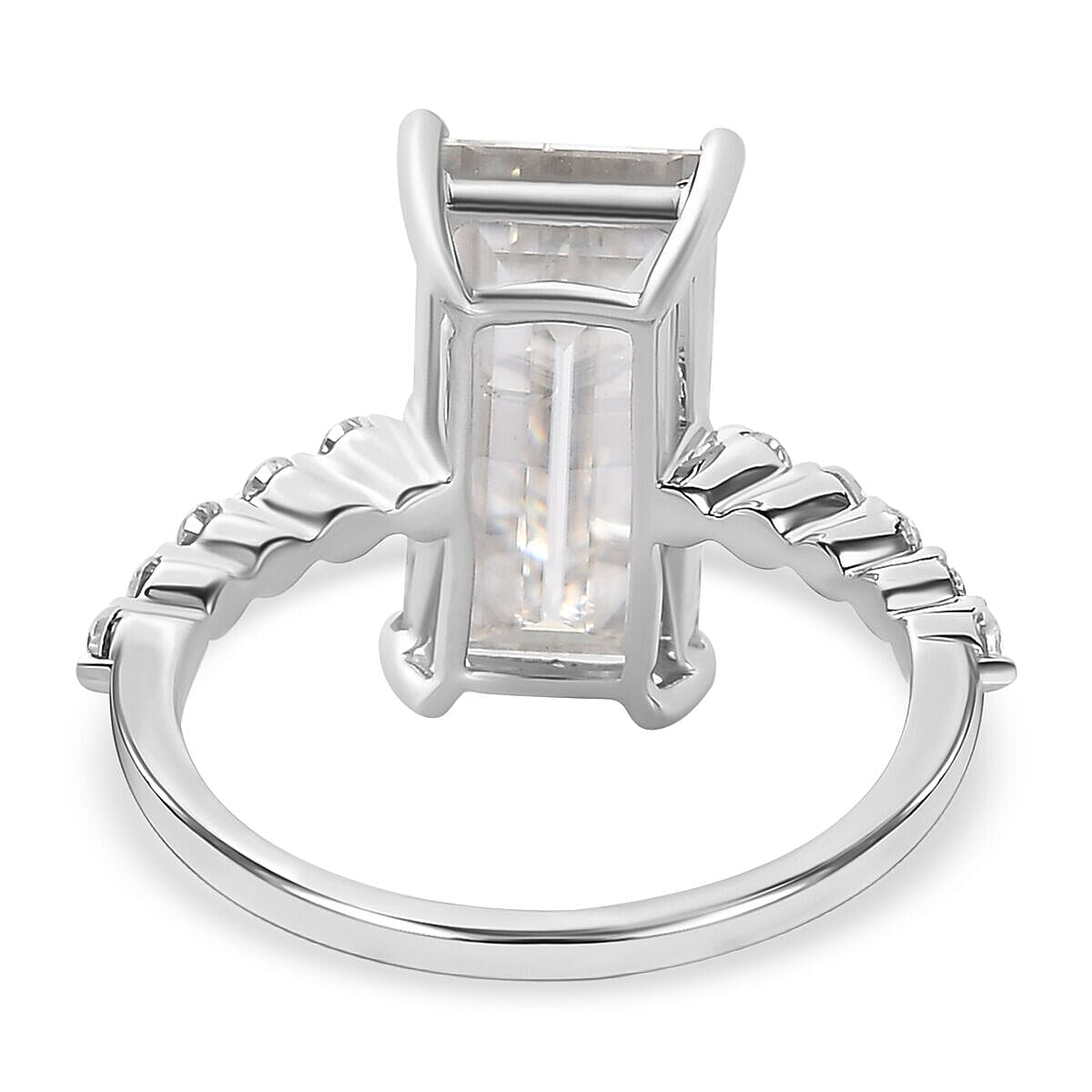 9K White Gold Moissanite Classic Solitaire Ring 4.56 Ct 7197040 10