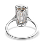 9K White Gold Moissanite Ring 3.81 Ct.