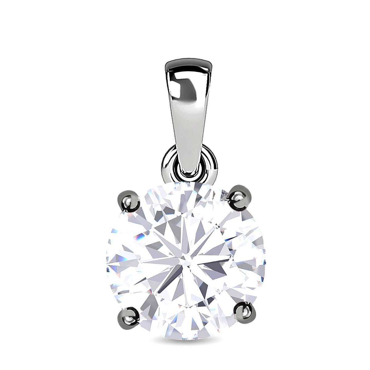1.2 Ct. Moissanite Solitaire pendant in 9K White Gold 7632598 0