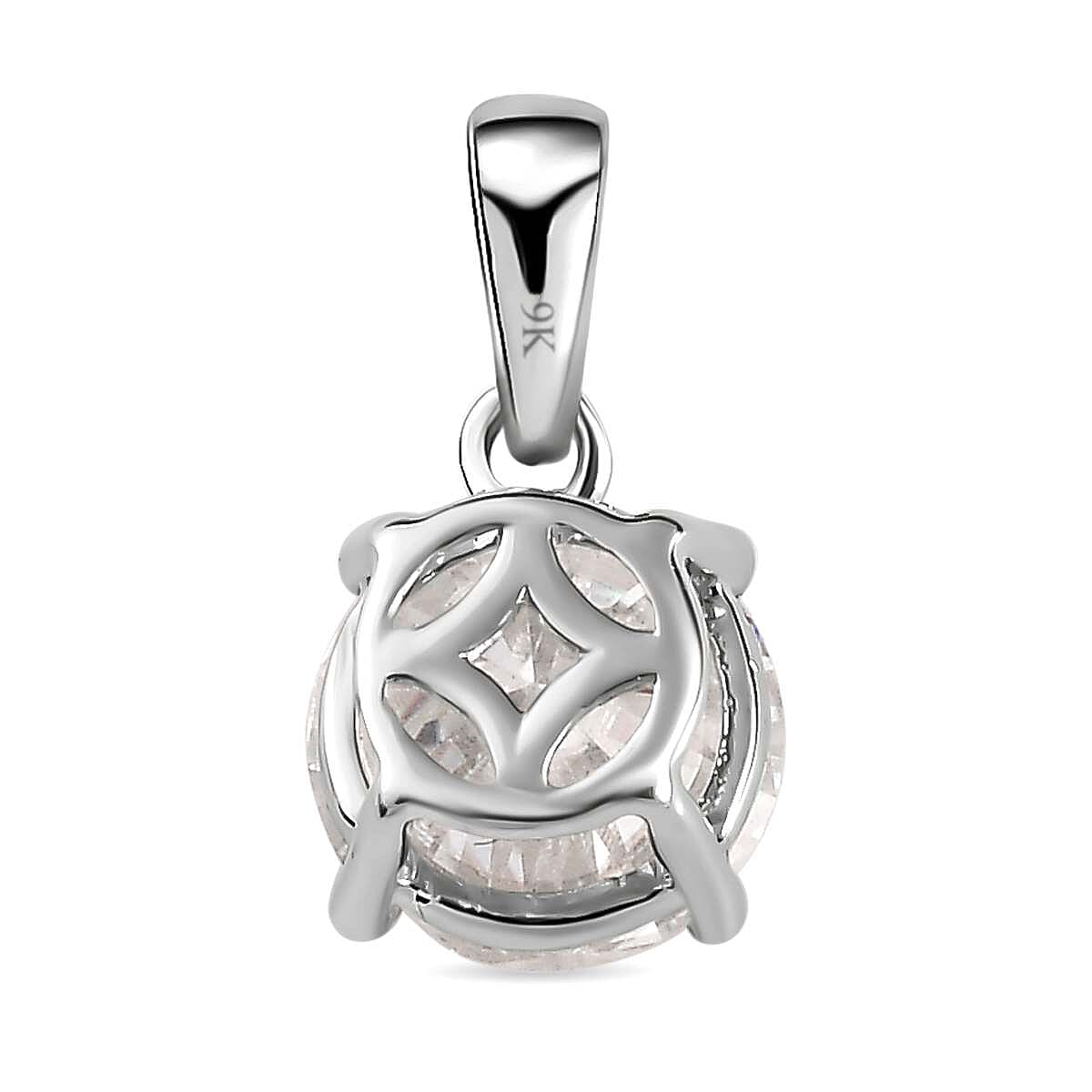 1.2 Ct. Moissanite Solitaire pendant in 9K White Gold 7632598 5