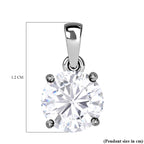THE AFFORDABLE FIND - 9K White Gold Moissanite Solitaire Pendant 1.17 Ct.
