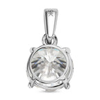 9K White Gold Moissanite Solitaire Pendant 1.78 Ct